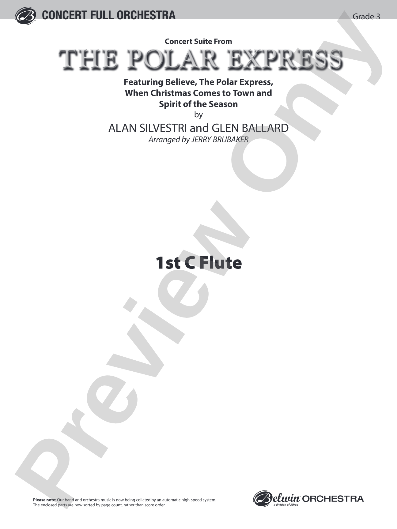 The Polar Express, Concert Suite from: Flute