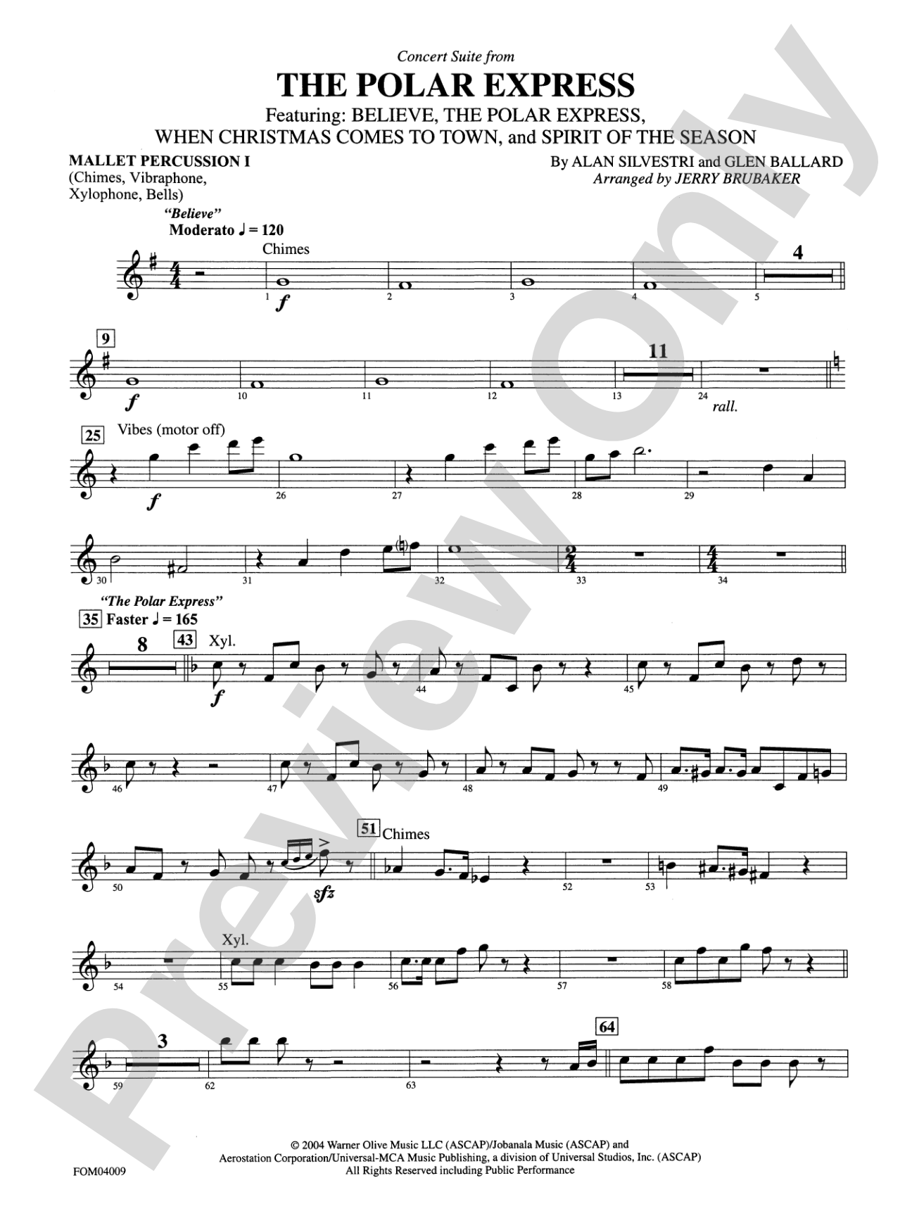 The Polar Express, Concert Suite from: Mallets