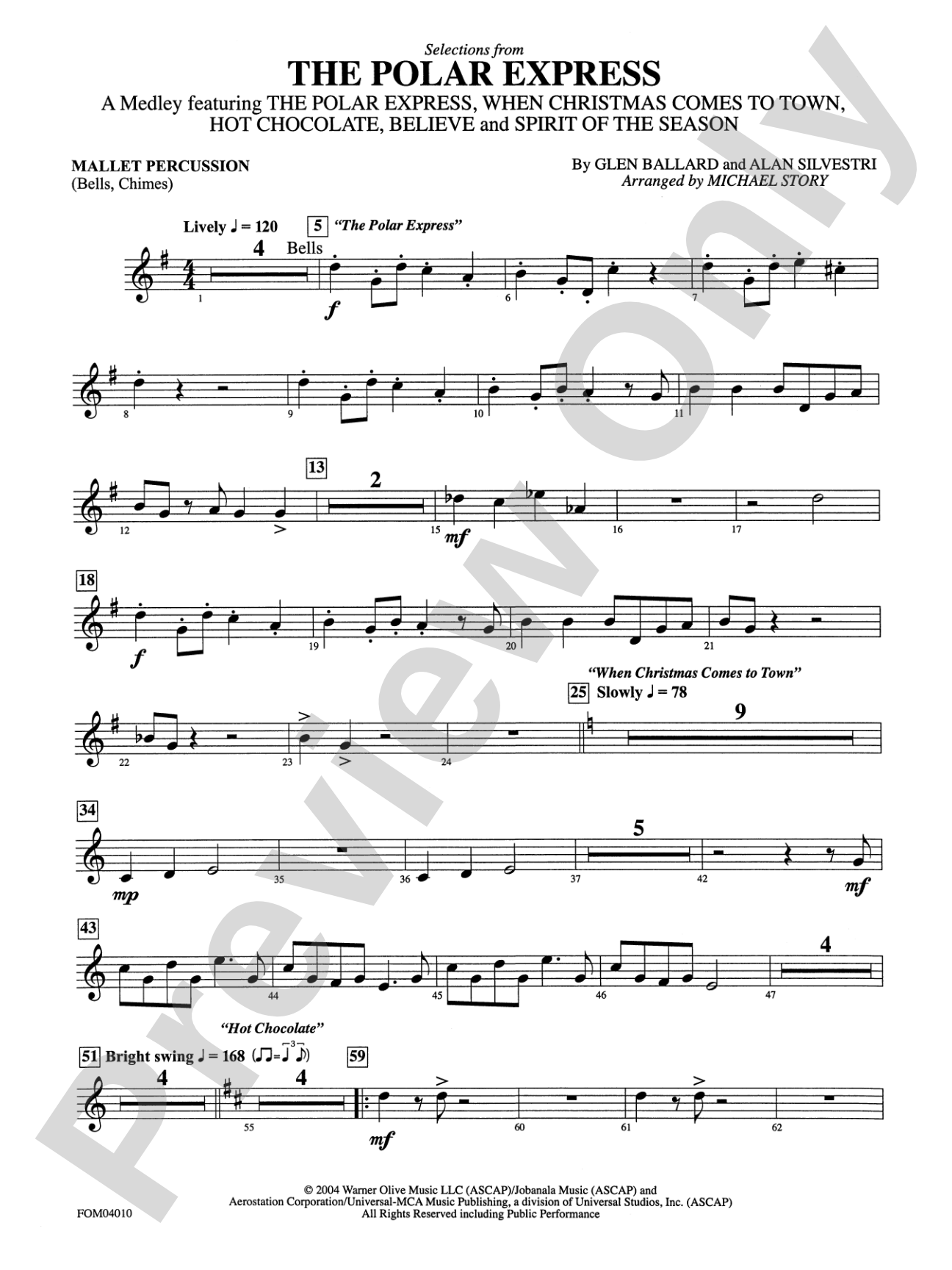 The Polar Express, Selections from: Mallets
