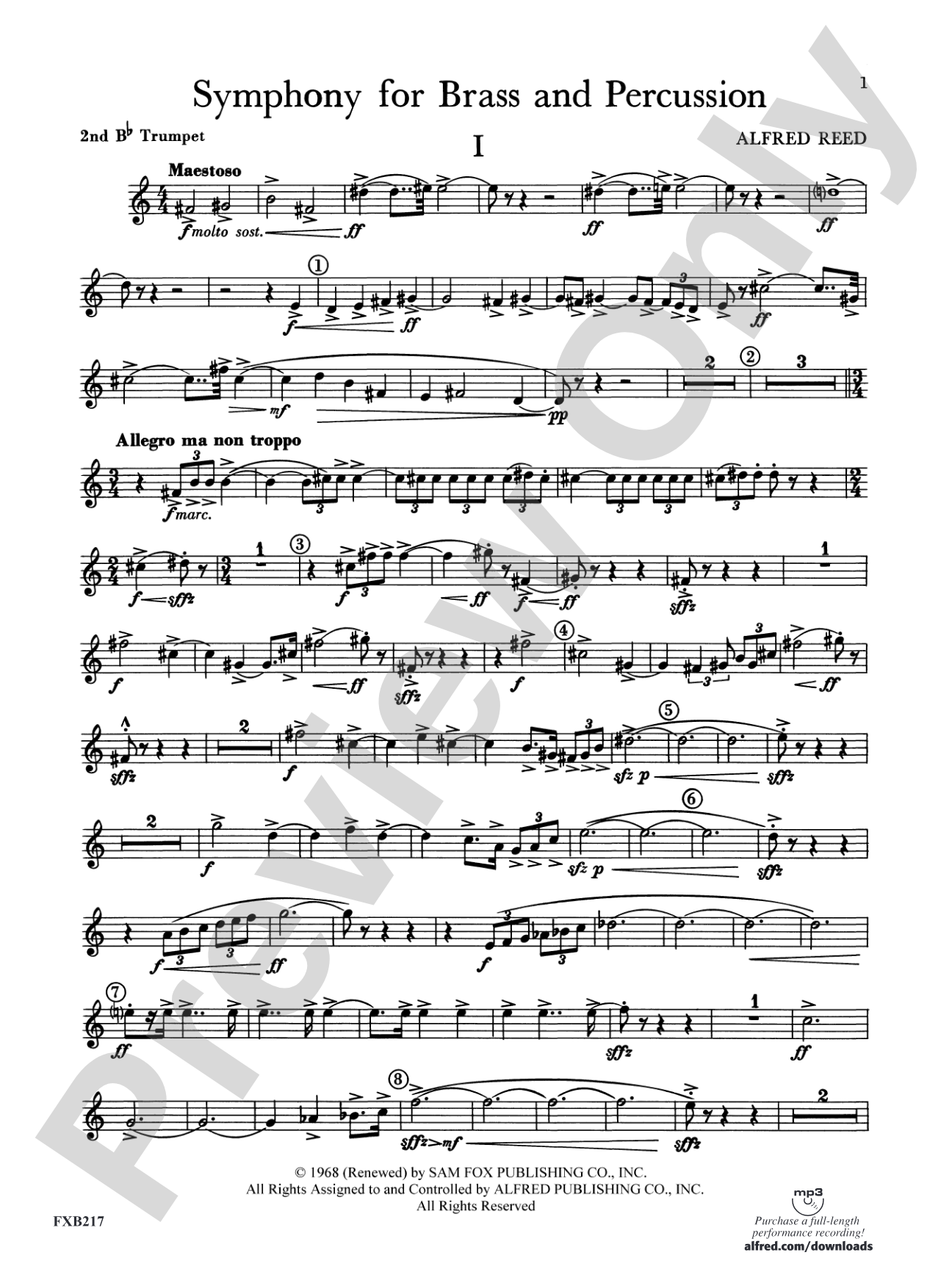 Symphony for Brass and Percussion: 2nd B-flat Trumpet