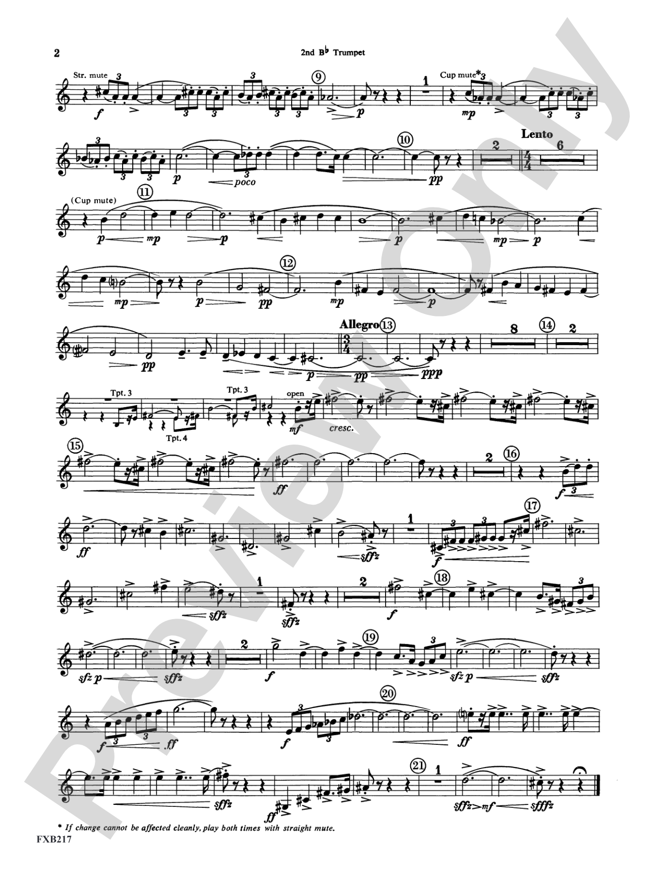 Symphony for Brass and Percussion: 2nd B-flat Trumpet