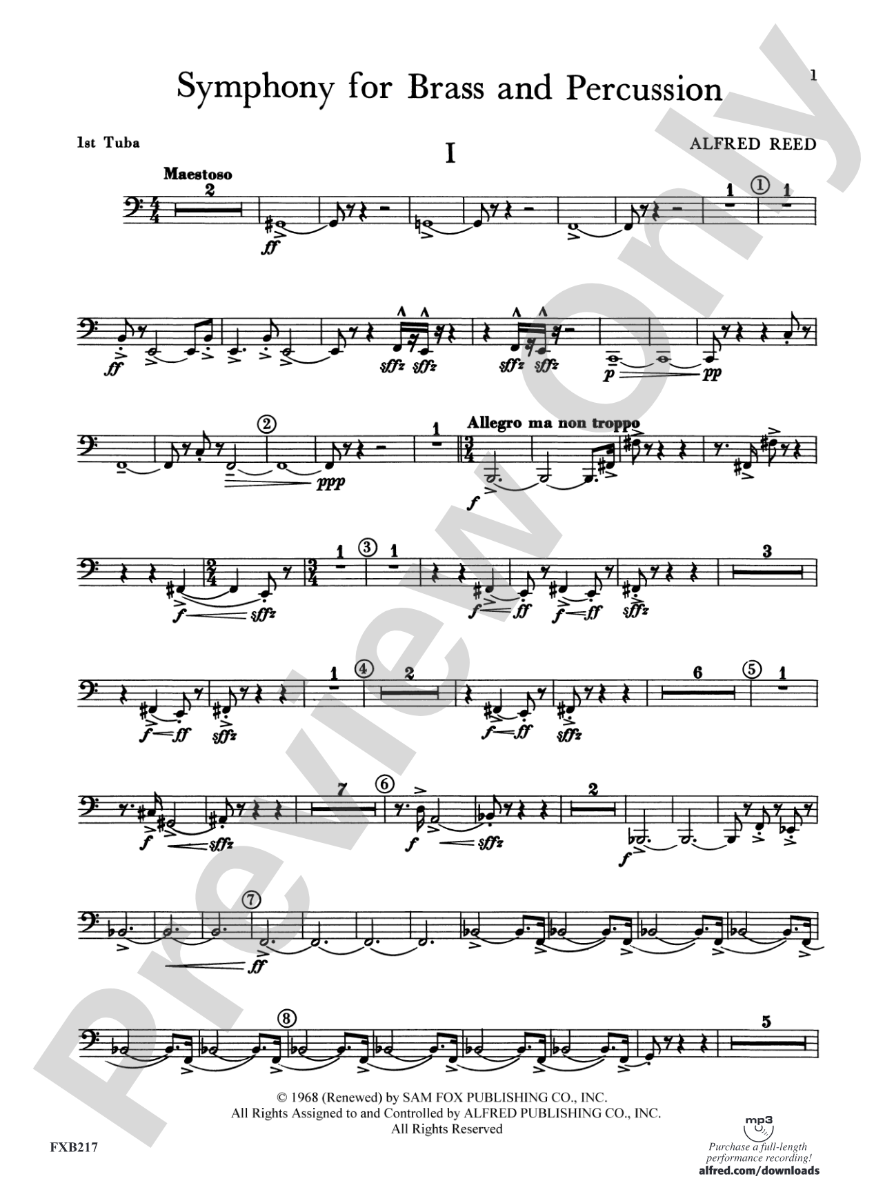 Symphony for Brass and Percussion: Tuba