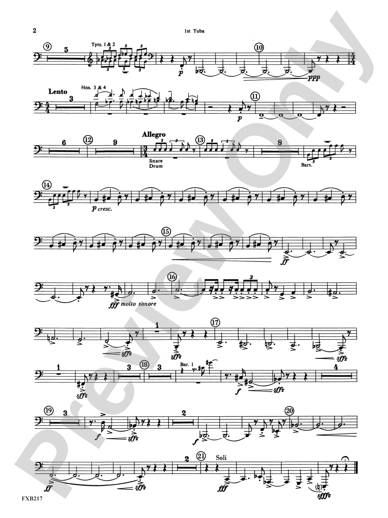 Symphony for Brass and Percussion: Tuba