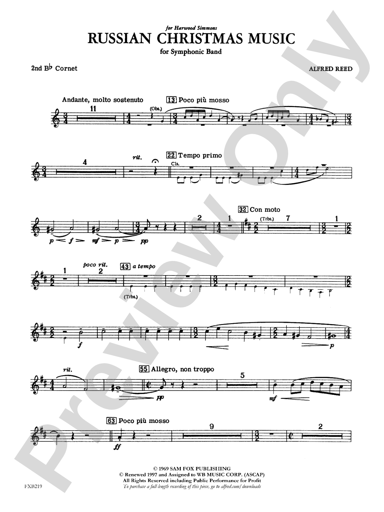 Russian Christmas Music: 2nd B-flat Cornet