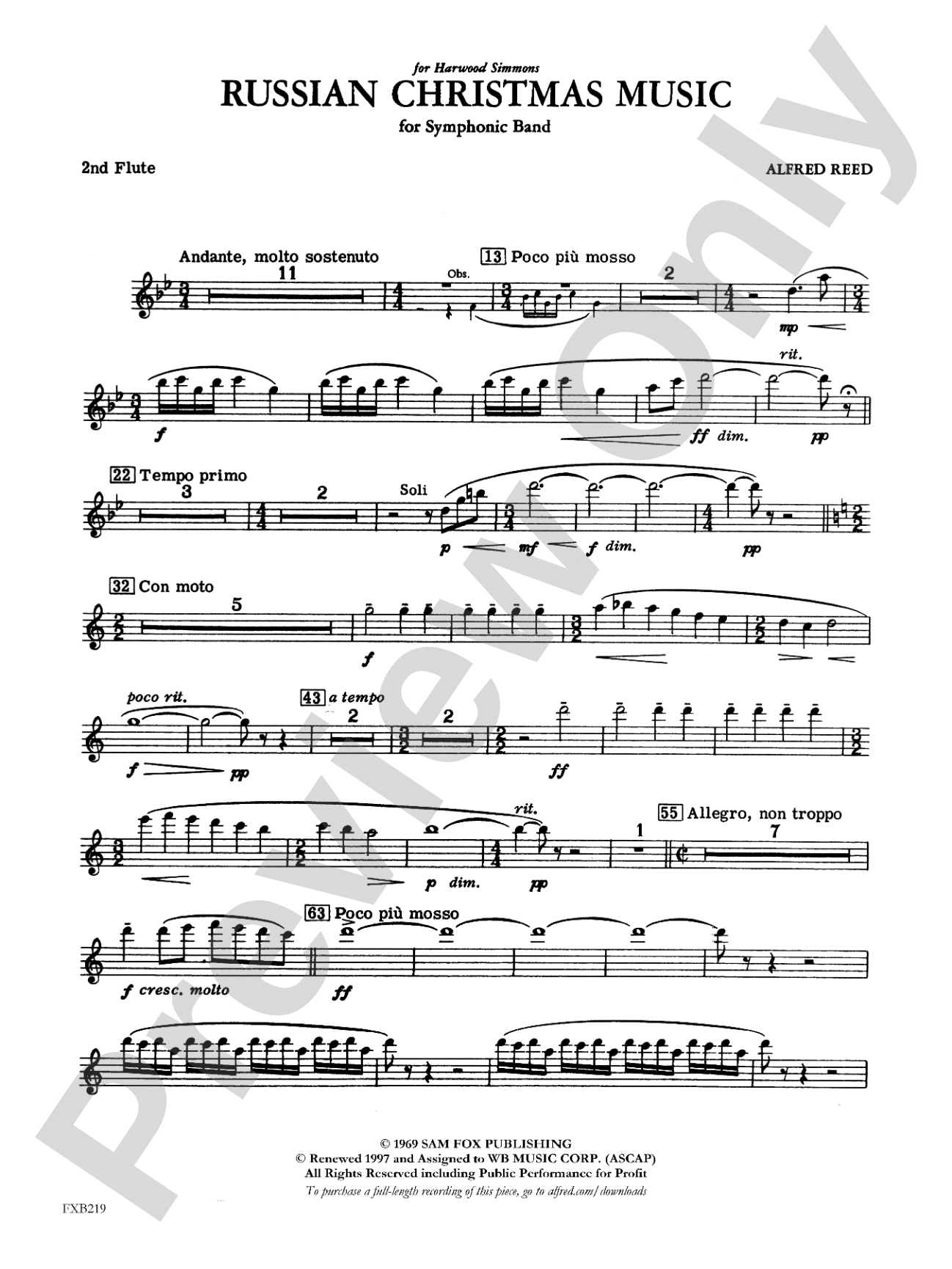 Russian Christmas Music: 2nd Flute
