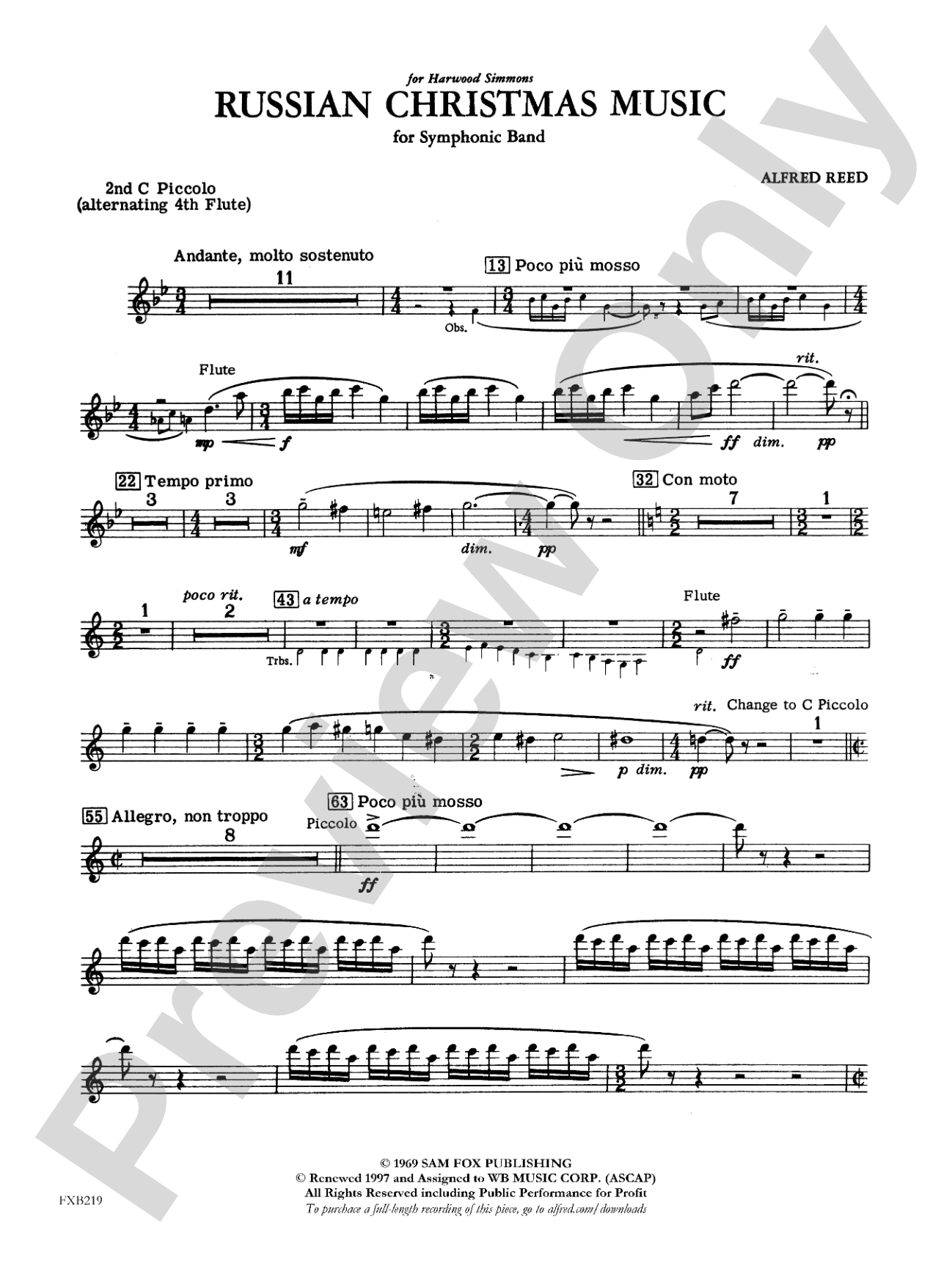 Russian Christmas Music: 2nd Piccolo