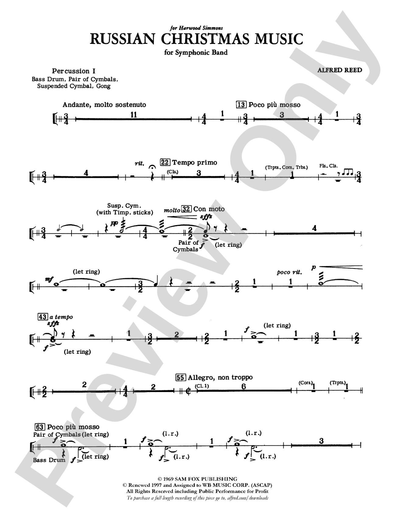 Russian Christmas Music: 1st Percussion