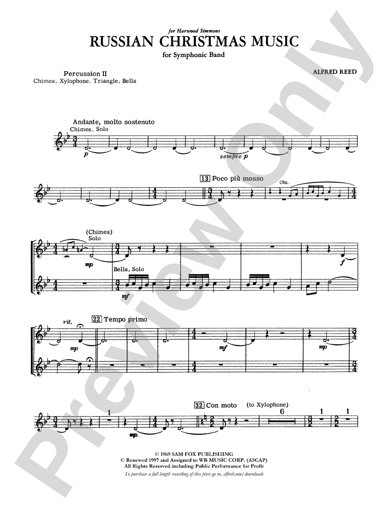 Russian Christmas Music: 2nd Percussion