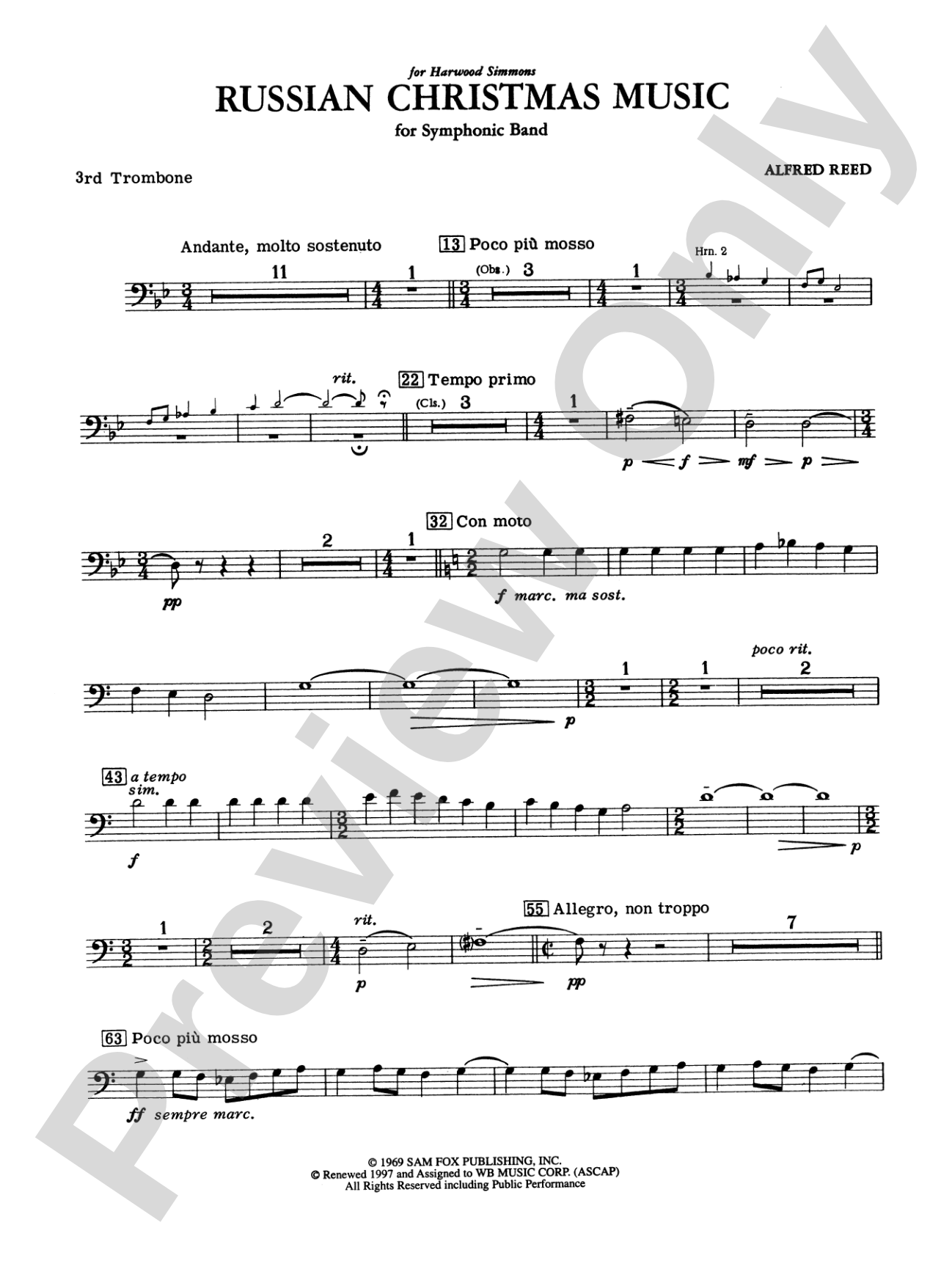 Russian Christmas Music: 3rd Trombone