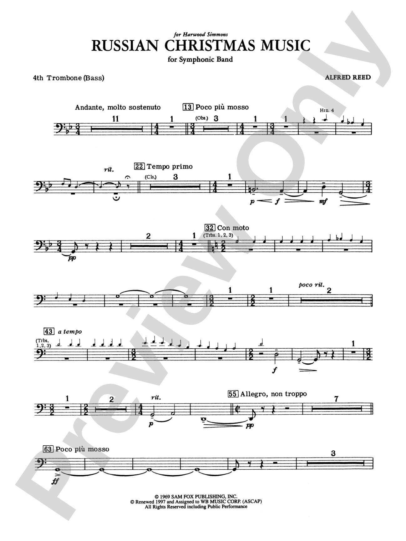 Russian Christmas Music: 4th Trombone