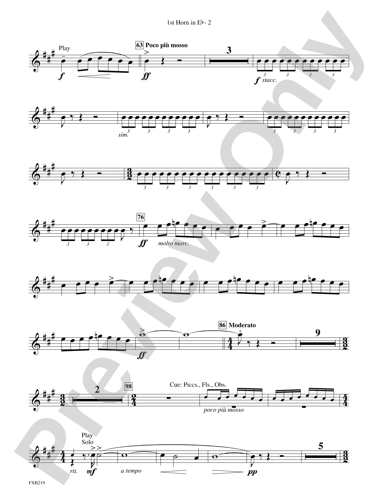 Russian Christmas Music: (wp) 1st Horn in E-flat