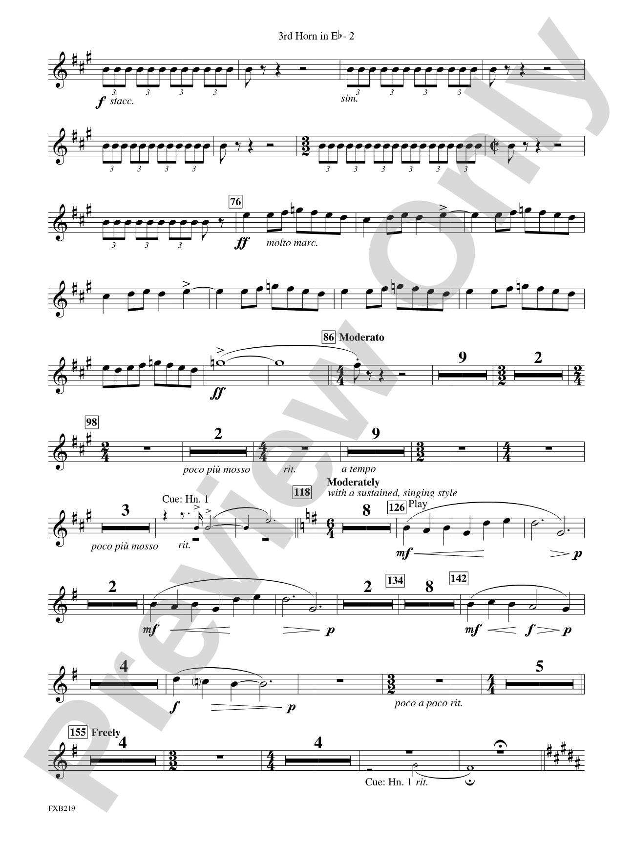 Russian Christmas Music: (wp) 3rd Horn in E-flat