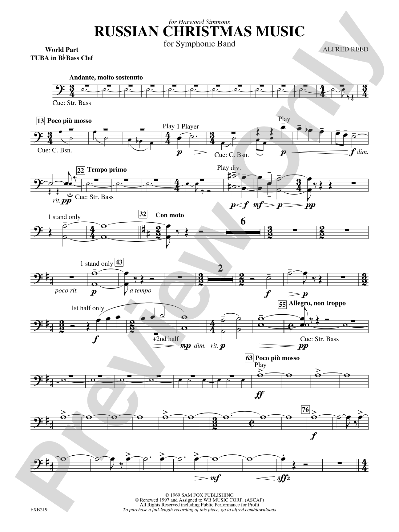 Russian Christmas Music: (wp) B-flat Tuba B.C.