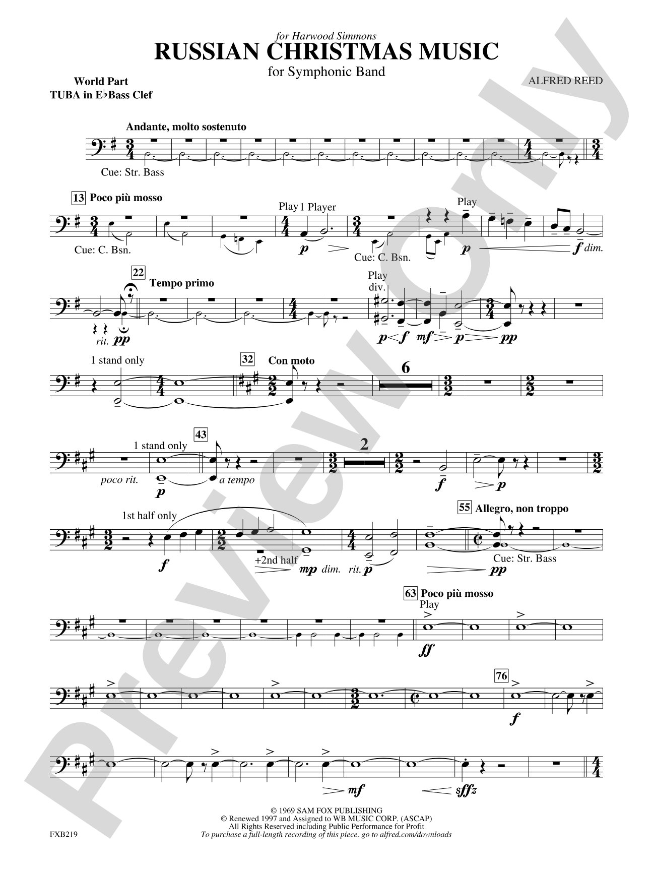 Russian Christmas Music: (wp) E-flat Tuba B.C.