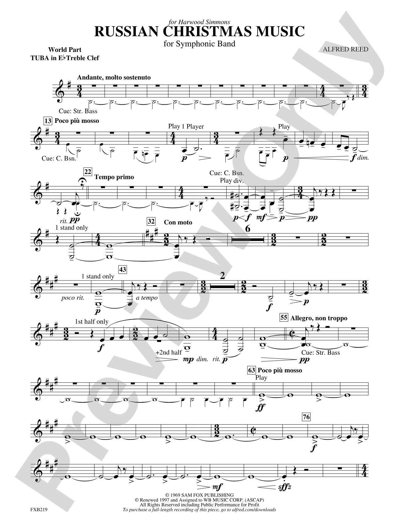 Russian Christmas Music: (wp) E-flat Tuba T.C.