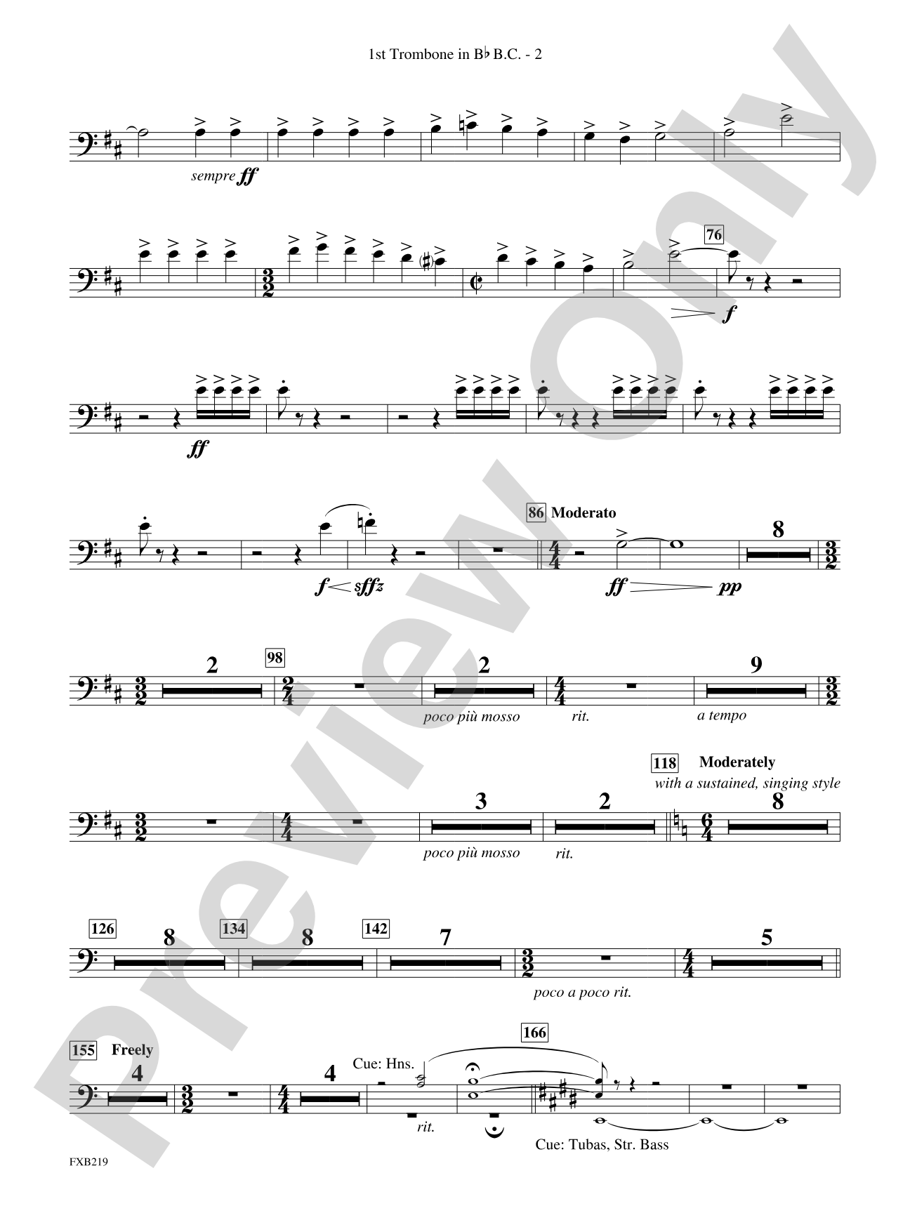 Russian Christmas Music: (wp) 1st B-flat Trombone B.C.