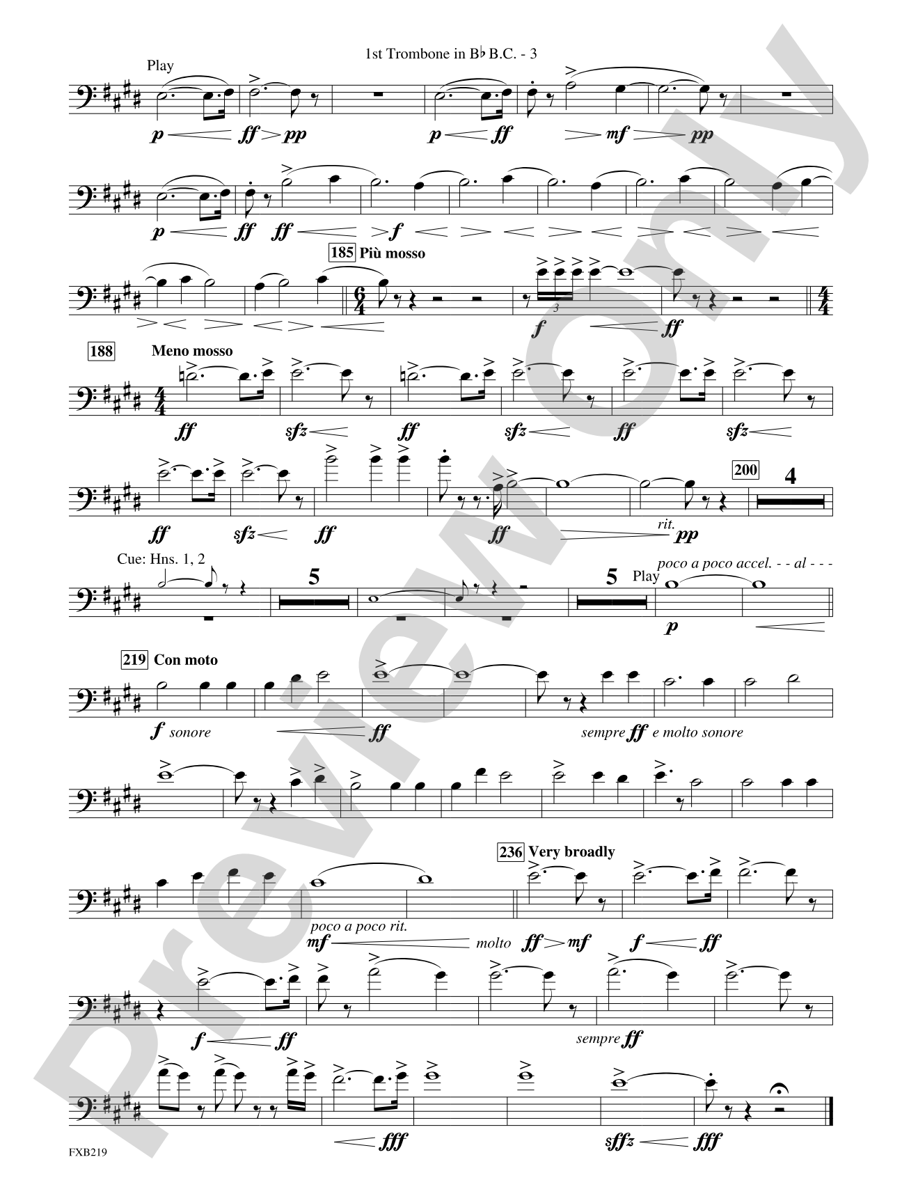 Russian Christmas Music: (wp) 1st B-flat Trombone B.C.