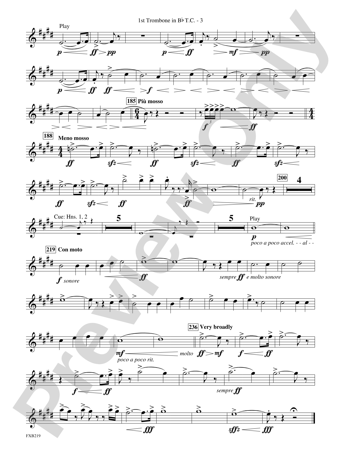 Russian Christmas Music: (wp) 1st B-flat Trombone T.C.