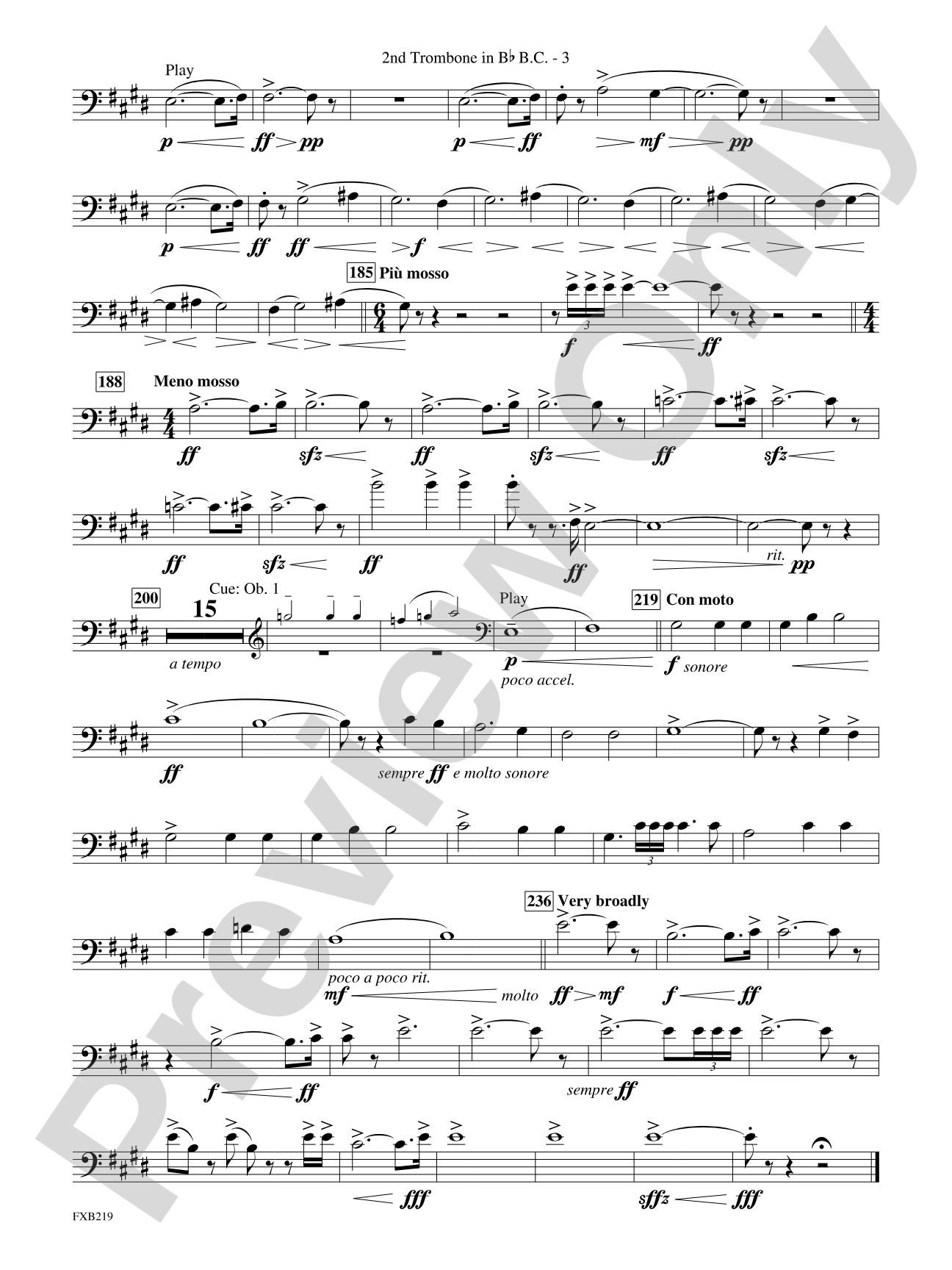Russian Christmas Music: (wp) 2nd B-flat Trombone B.C.