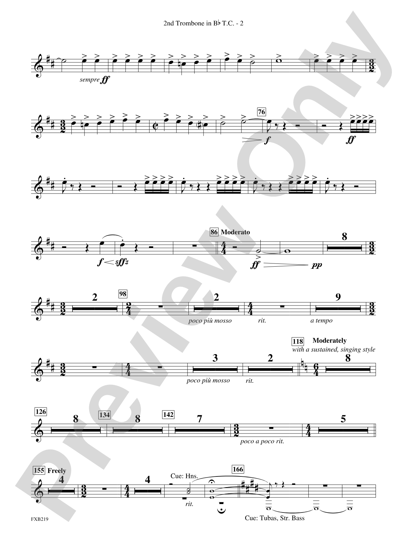 Russian Christmas Music: (wp) 2nd B-flat Trombone T.C.