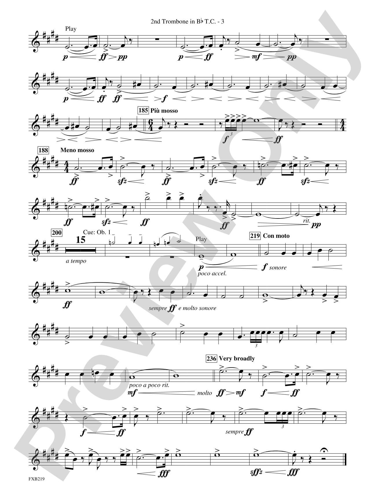 Russian Christmas Music: (wp) 2nd B-flat Trombone T.C.