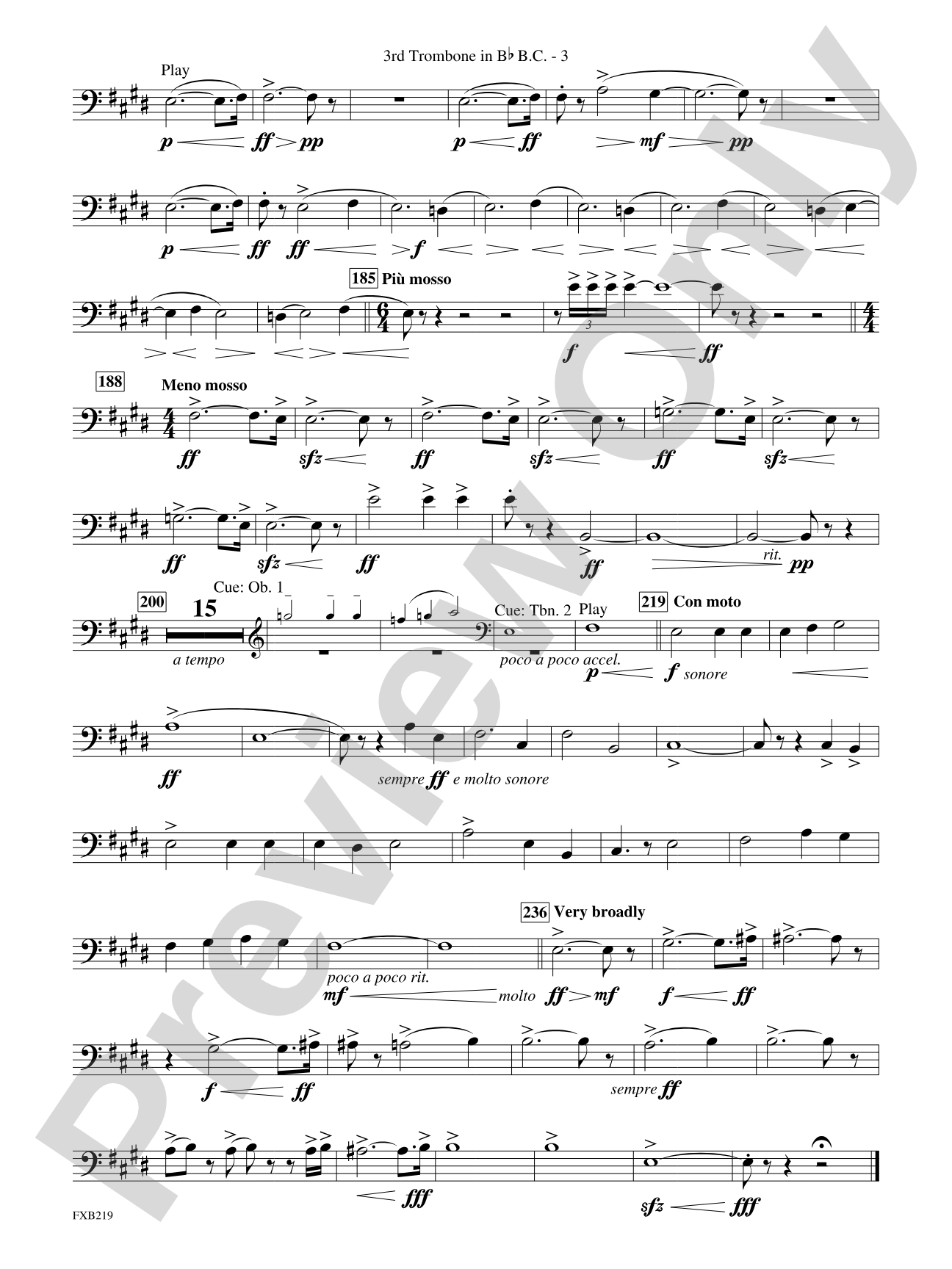 Russian Christmas Music: (wp) 3rd B-flat Trombone B.C.