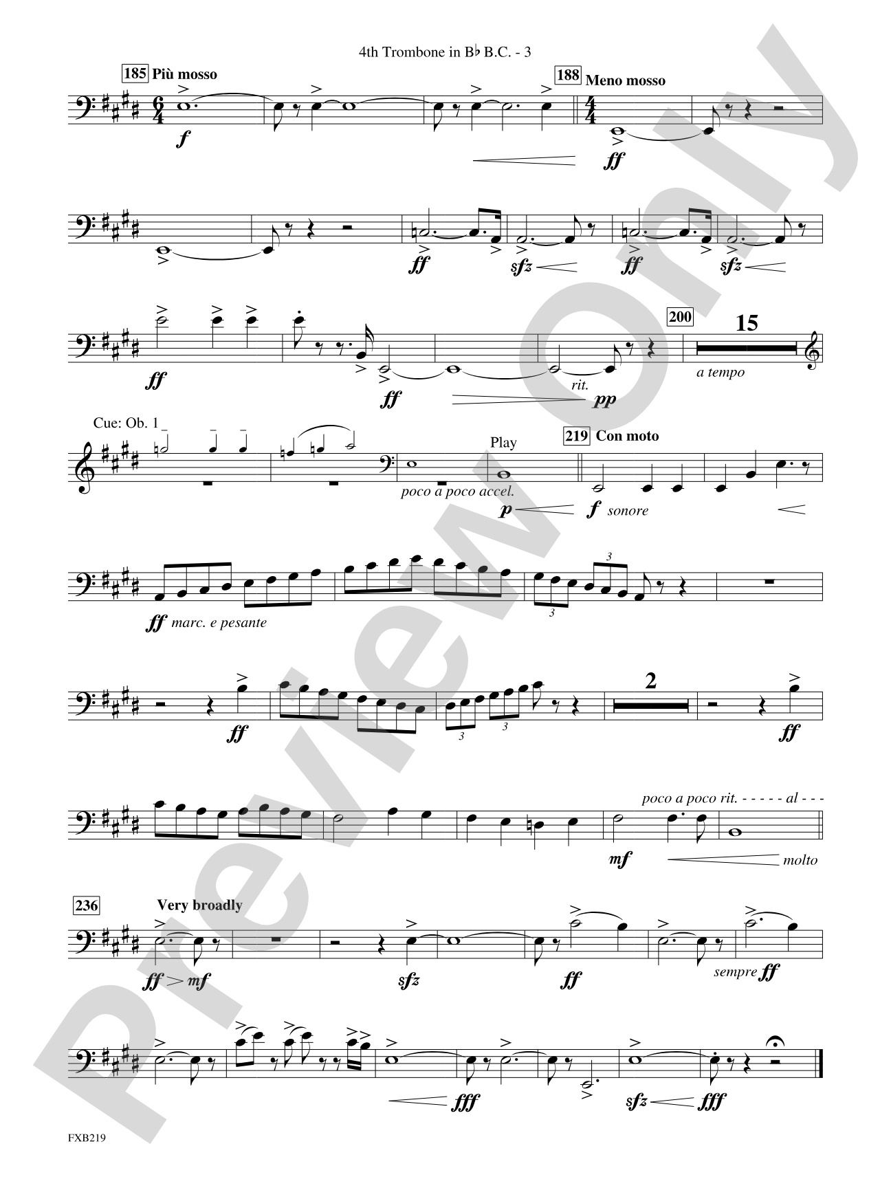 Russian Christmas Music: (wp) Bb Trombone B.C. 4