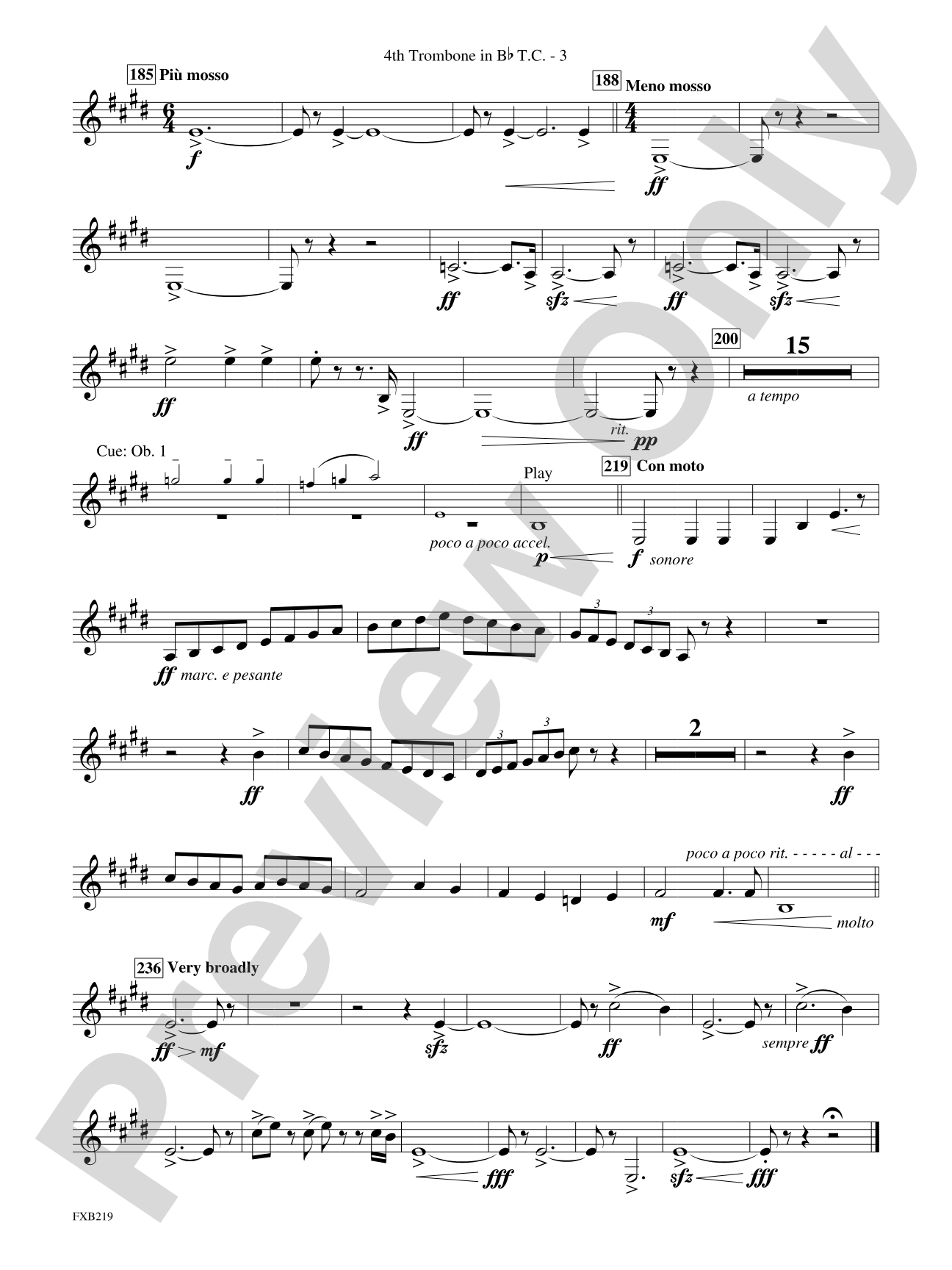 Russian Christmas Music: (wp) Bb Trombone T.C. 4