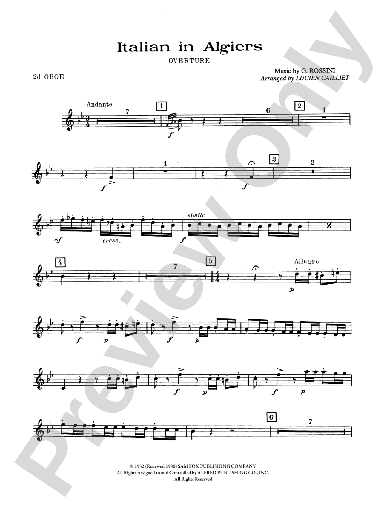 Italian in Algiers: 2nd Oboe