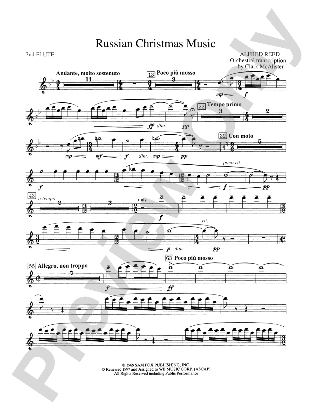 Russian Christmas Music: 2nd Flute