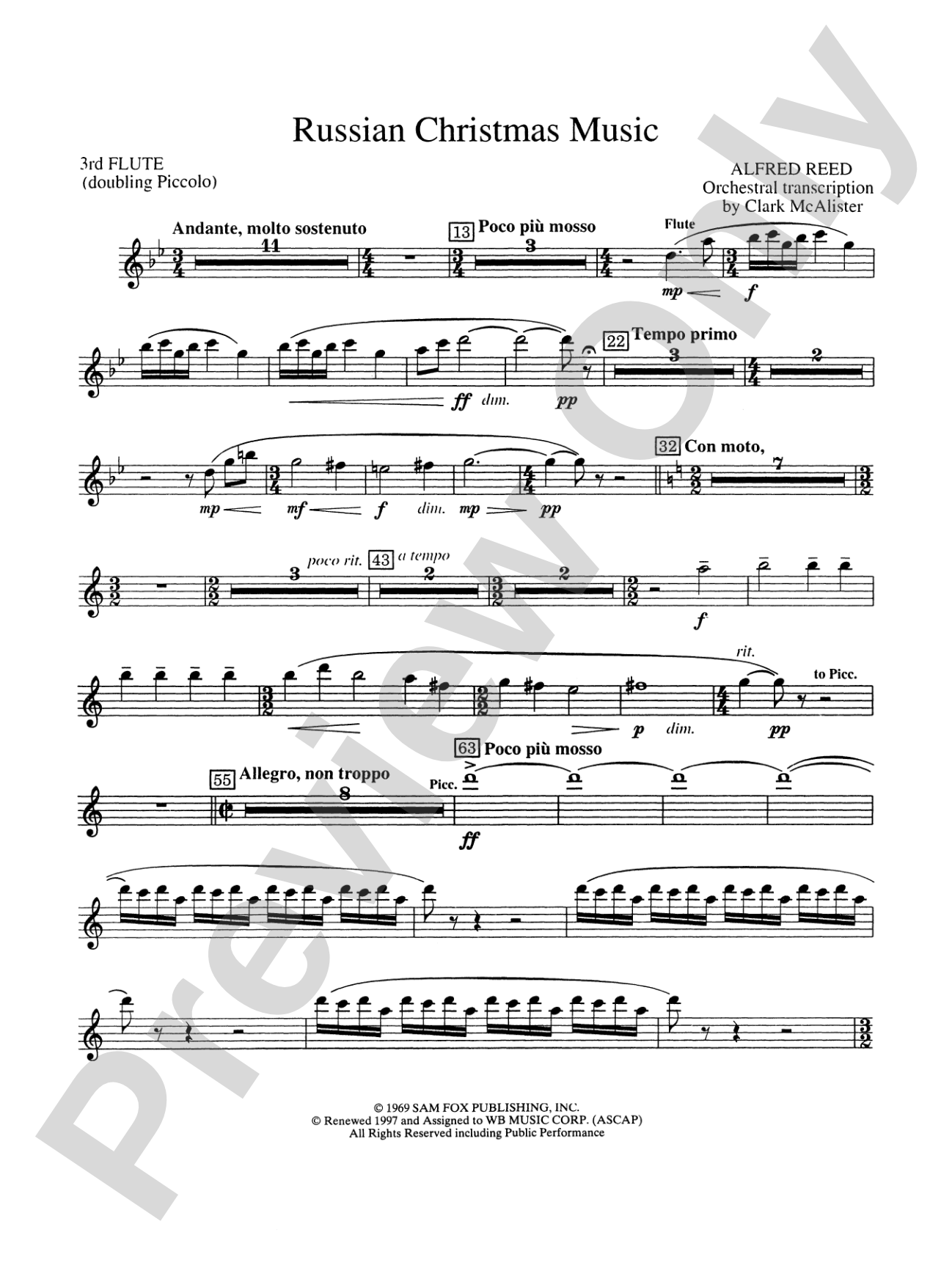 Russian Christmas Music: 3rd Flute