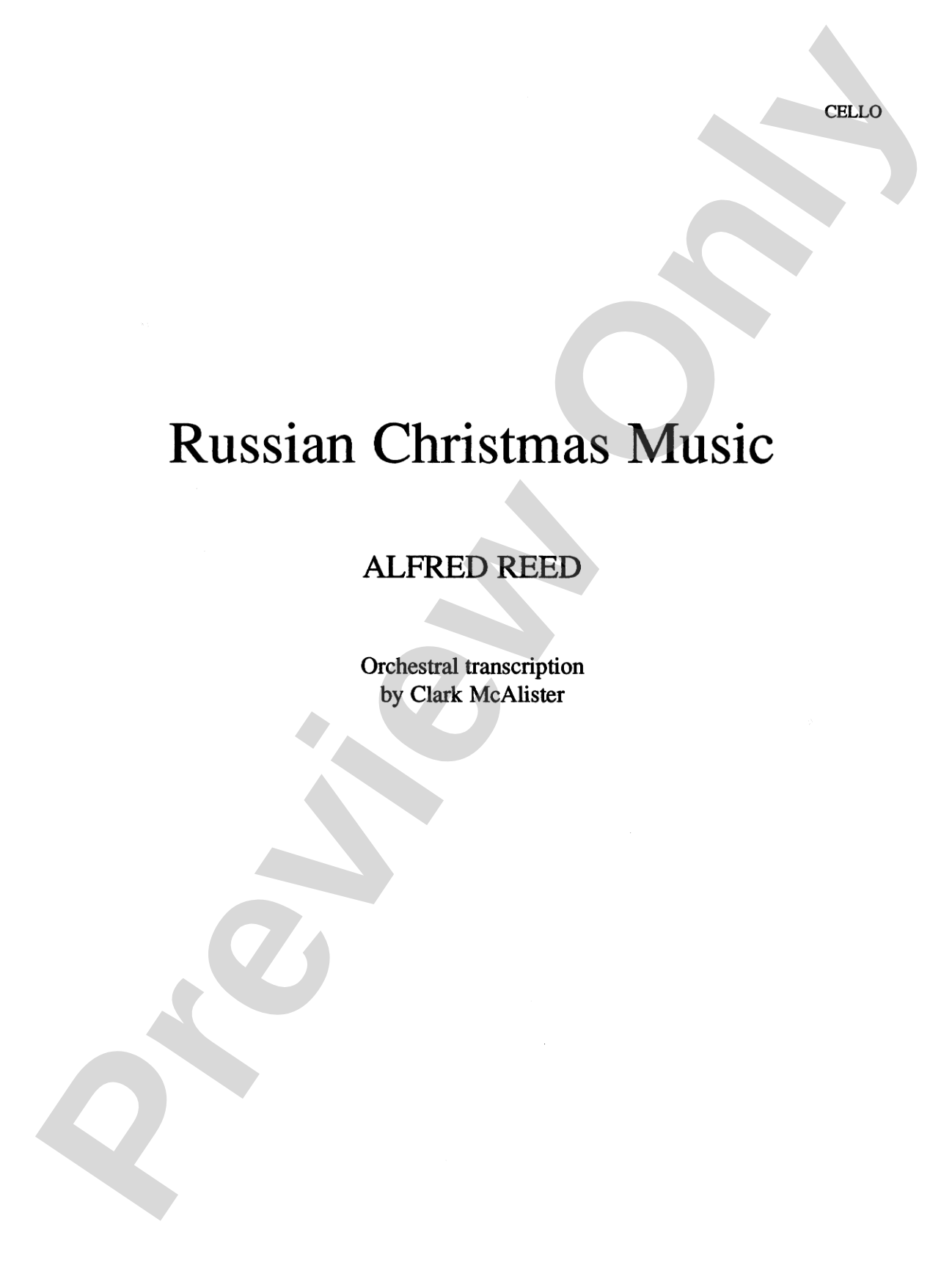 Russian Christmas Music: Cello