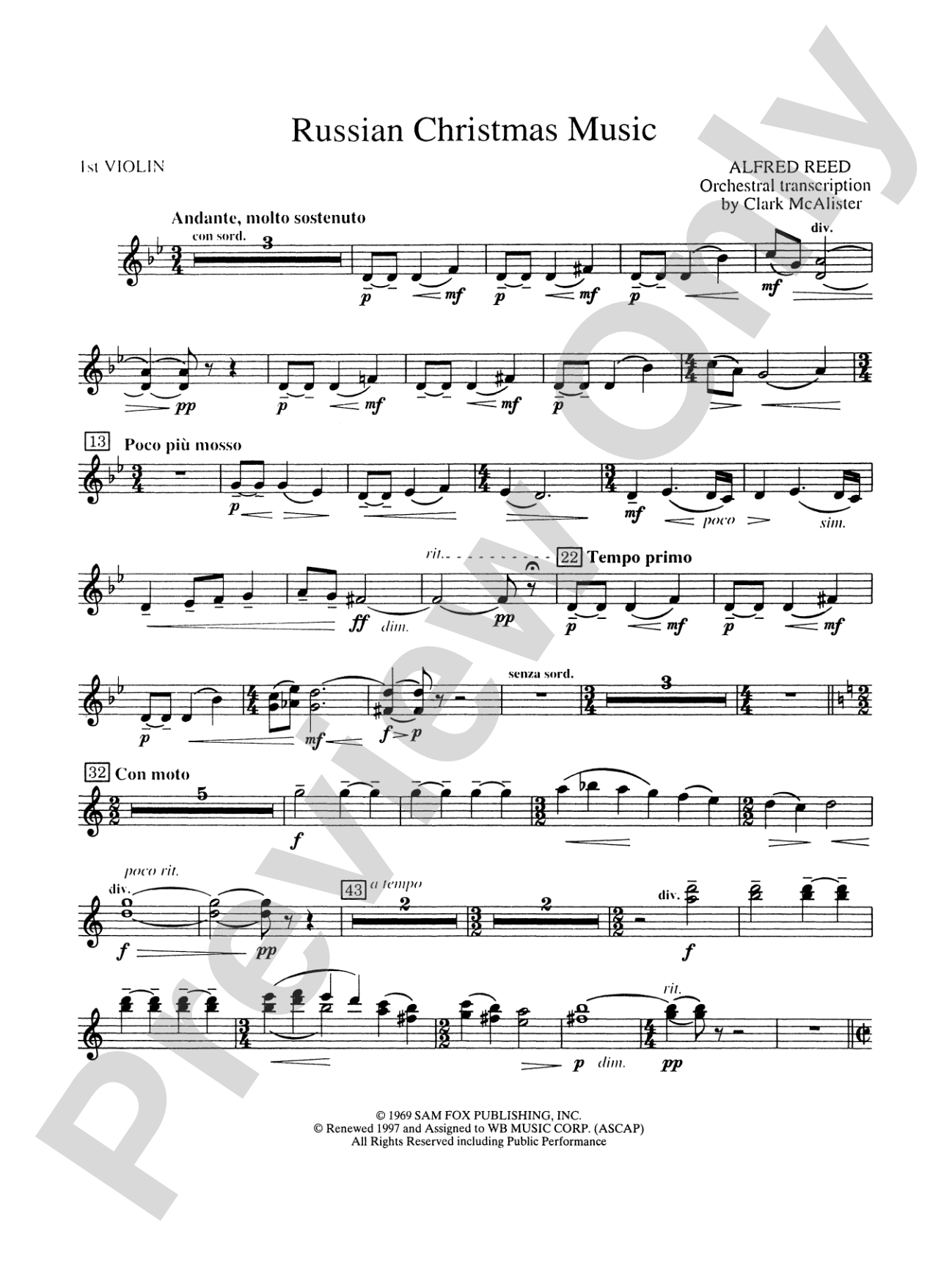 Russian Christmas Music: 1st Violin