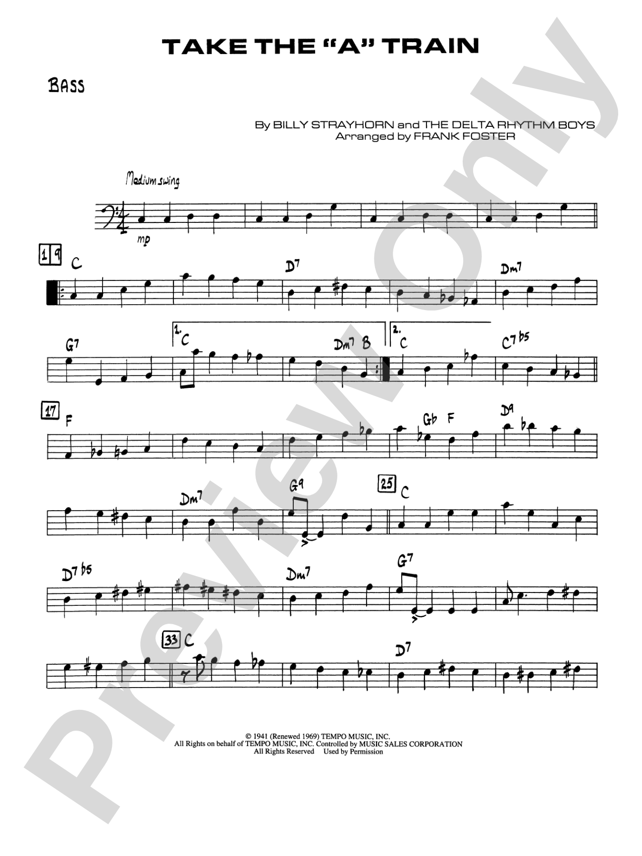 Take the "A" Train: String Bass