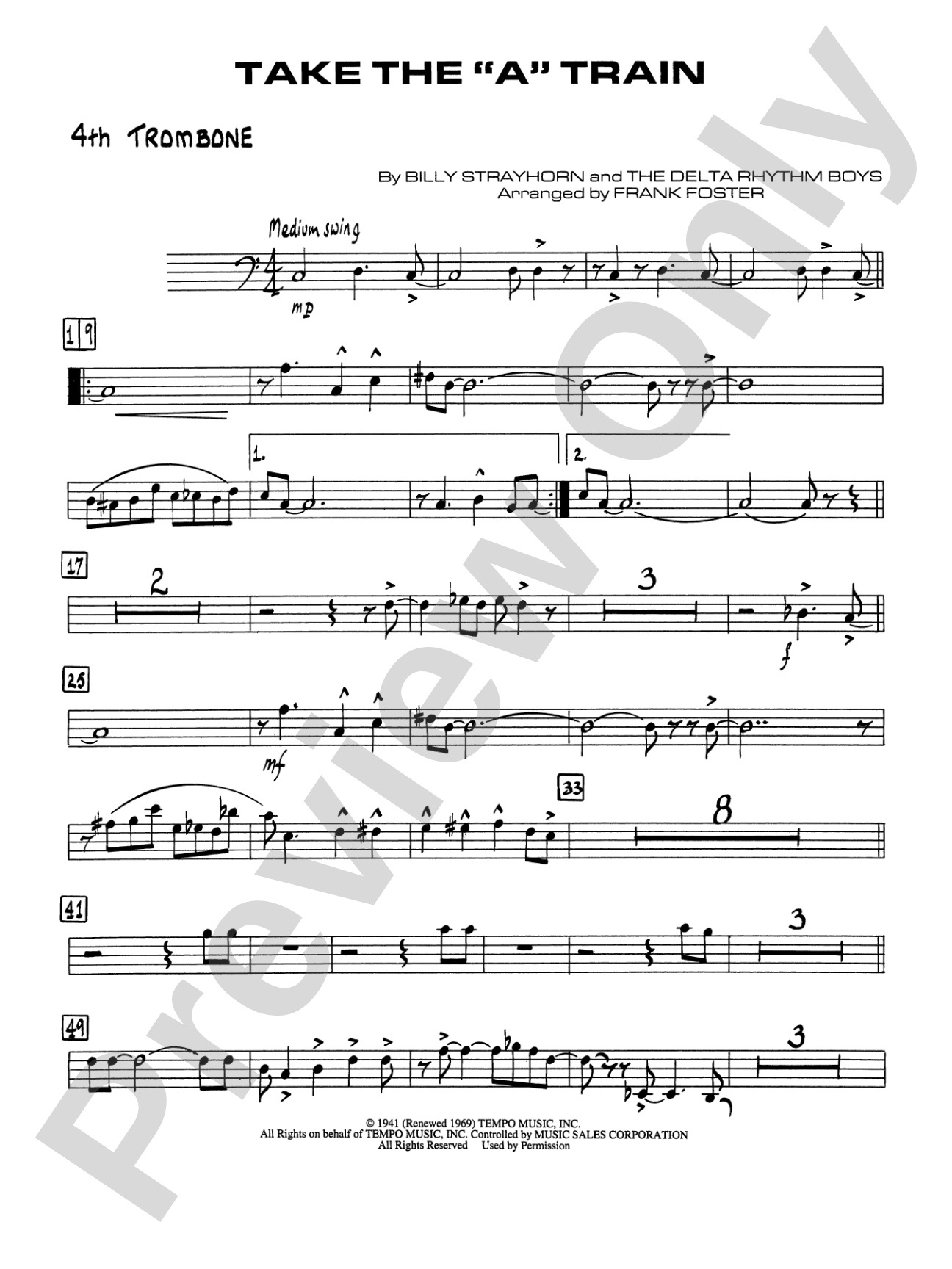 Take the "A" Train: 4th Trombone