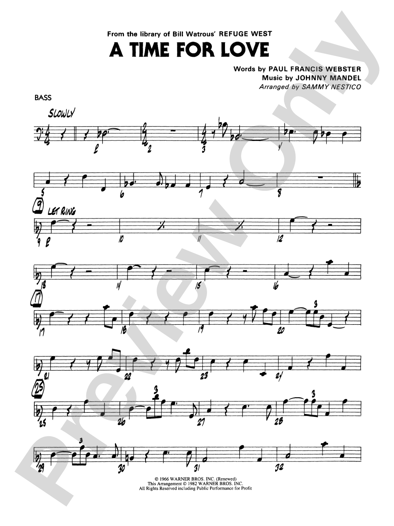 A Time for Love: String Bass