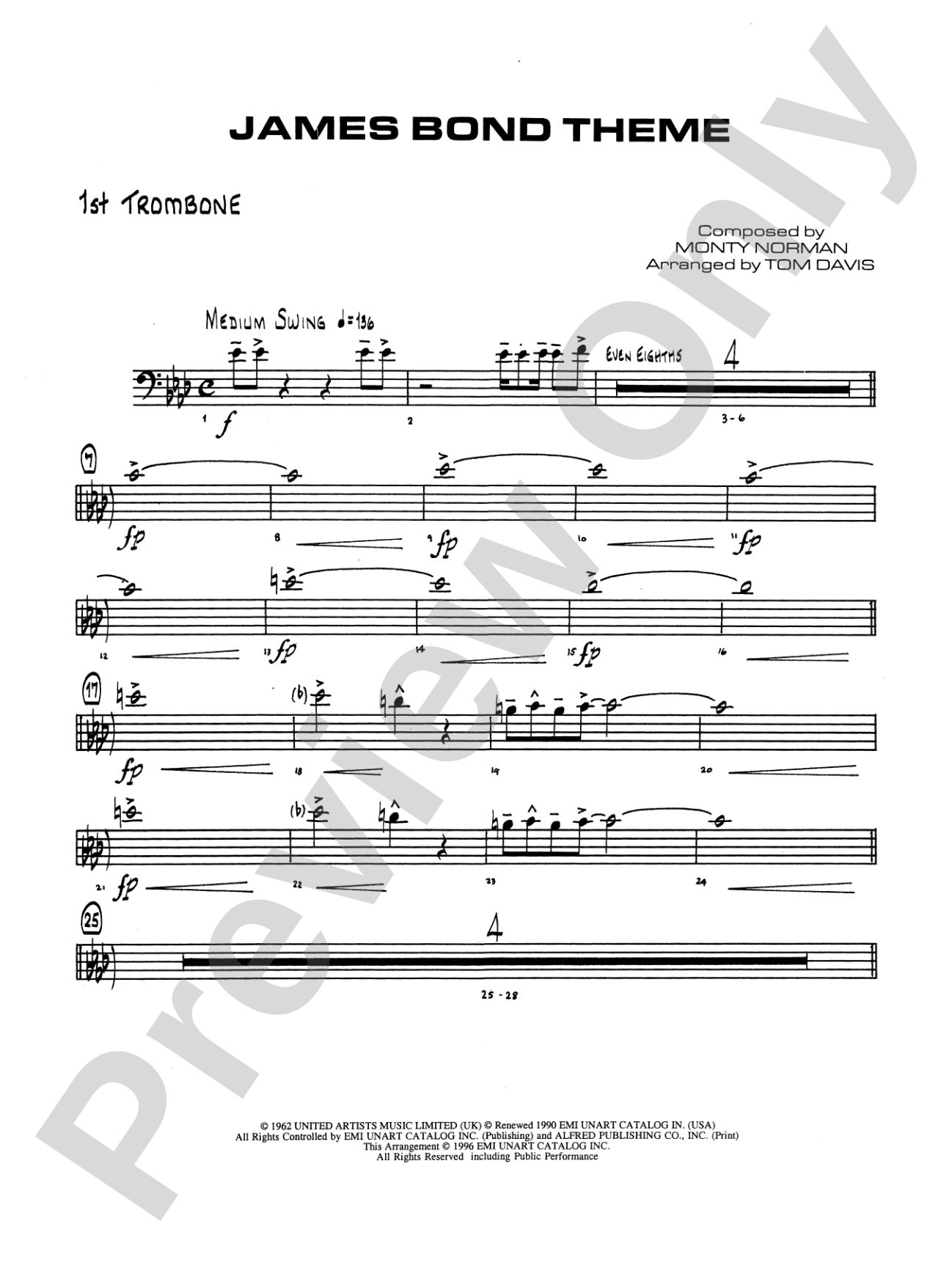 James Bond Theme: 1st Trombone