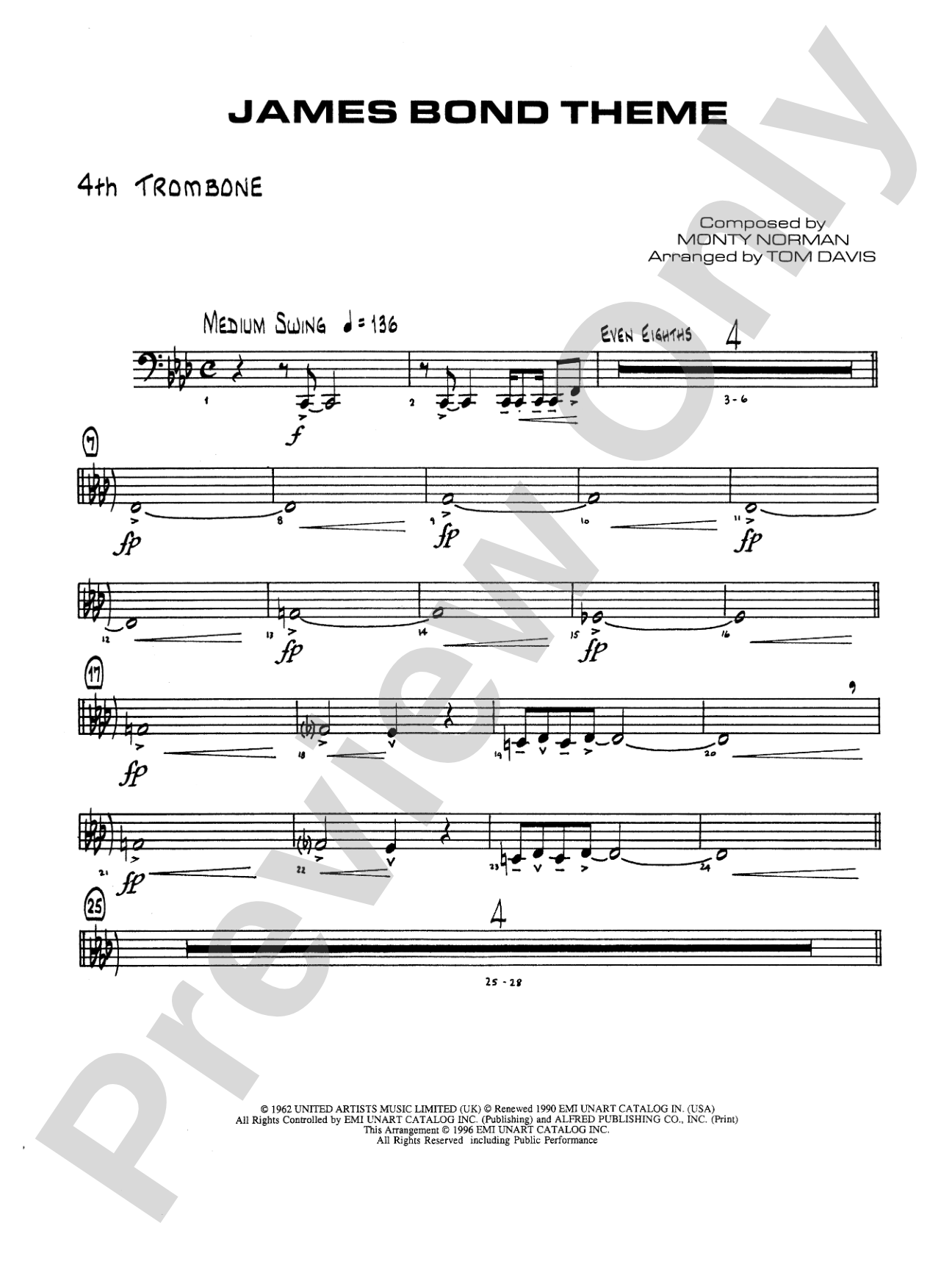 James Bond Theme: 4th Trombone