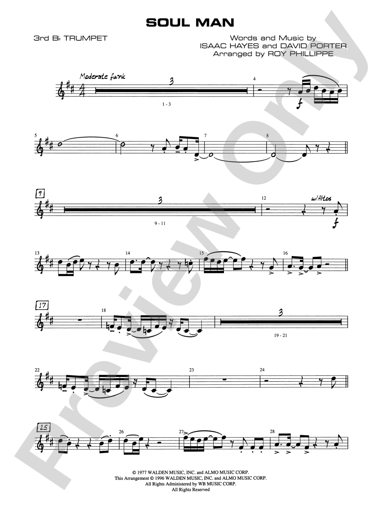 Soul Man: 3rd B-flat Trumpet