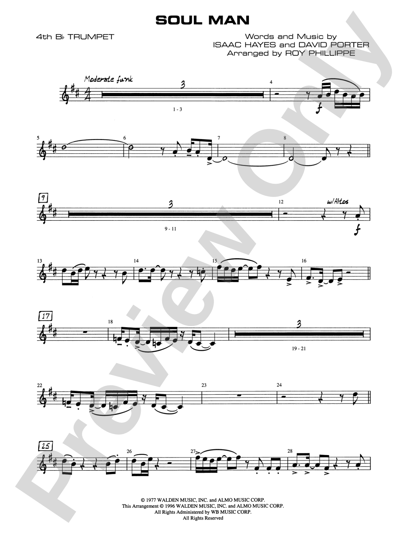 Soul Man: 4th B-flat Trumpet