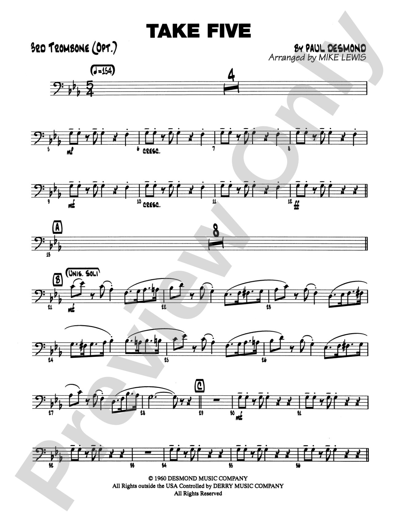 Take Five: 3rd Trombone