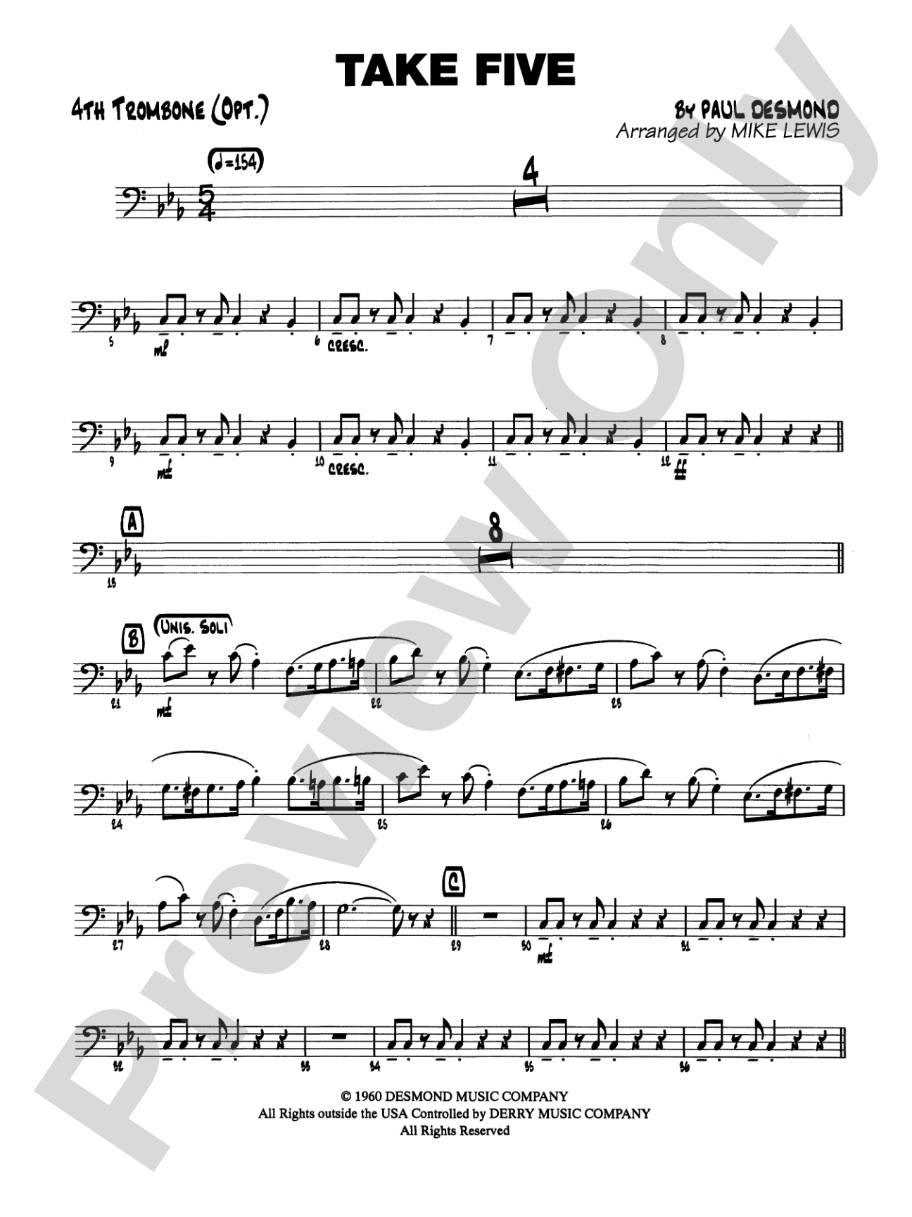 Take Five: 4th Trombone