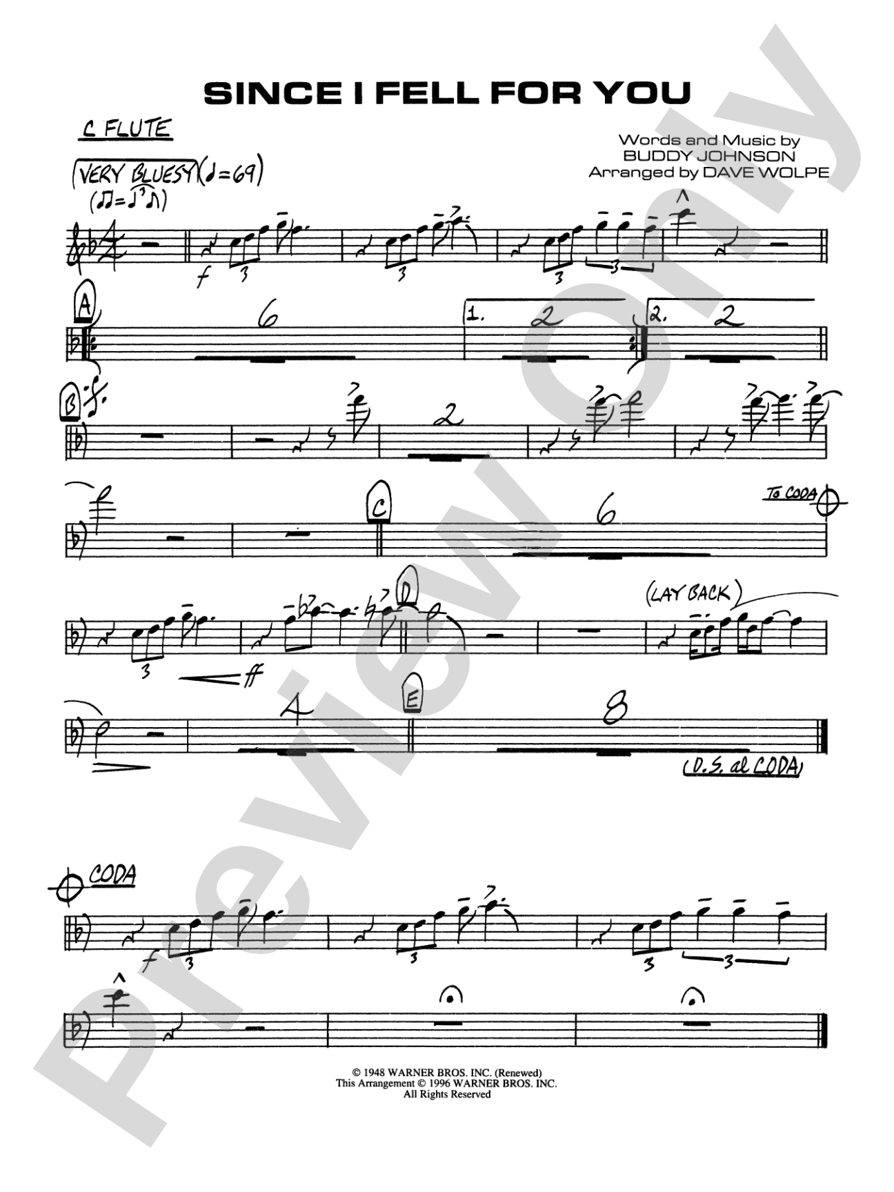 Since I Fell for You: Flute