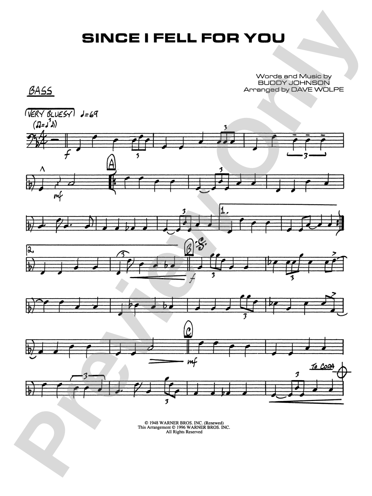Since I Fell for You: String Bass