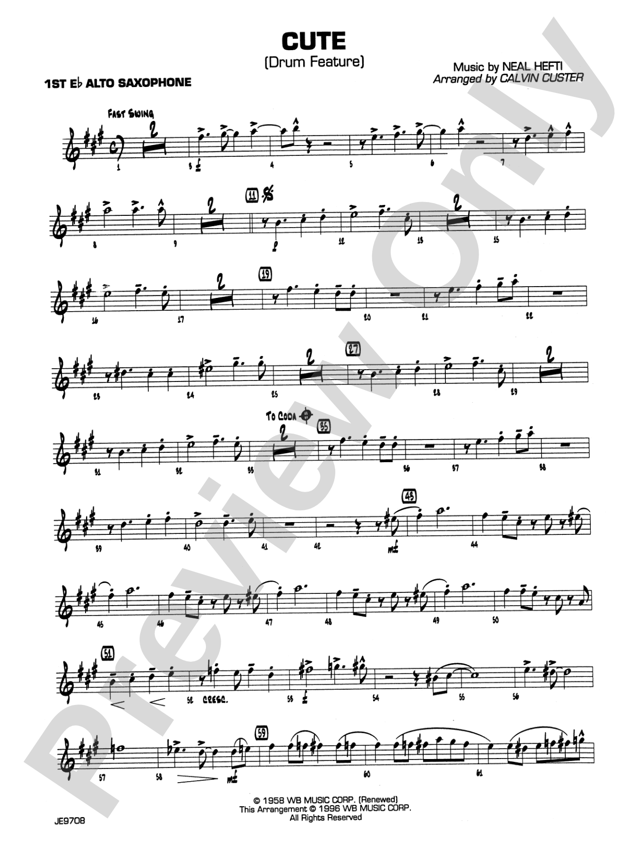 Cute: E-flat Alto Saxophone