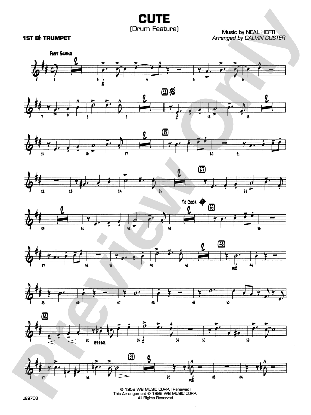 Cute: 1st B-flat Trumpet