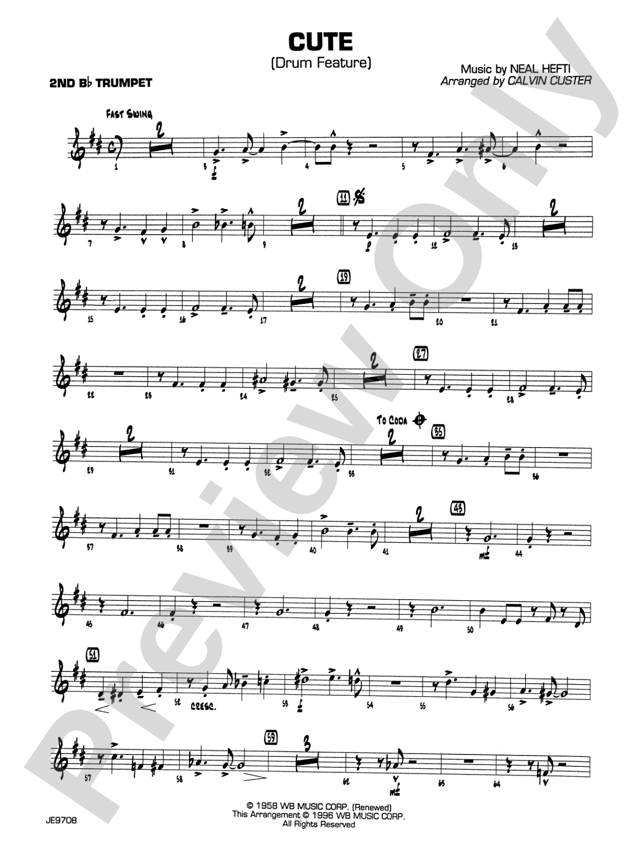 Cute: 2nd B-flat Trumpet