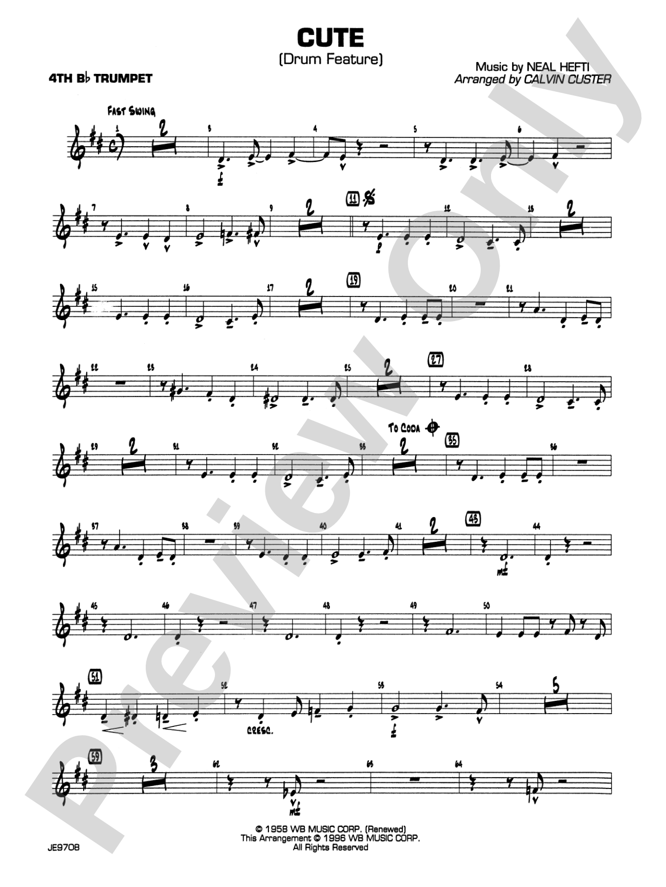 Cute: 4th B-flat Trumpet