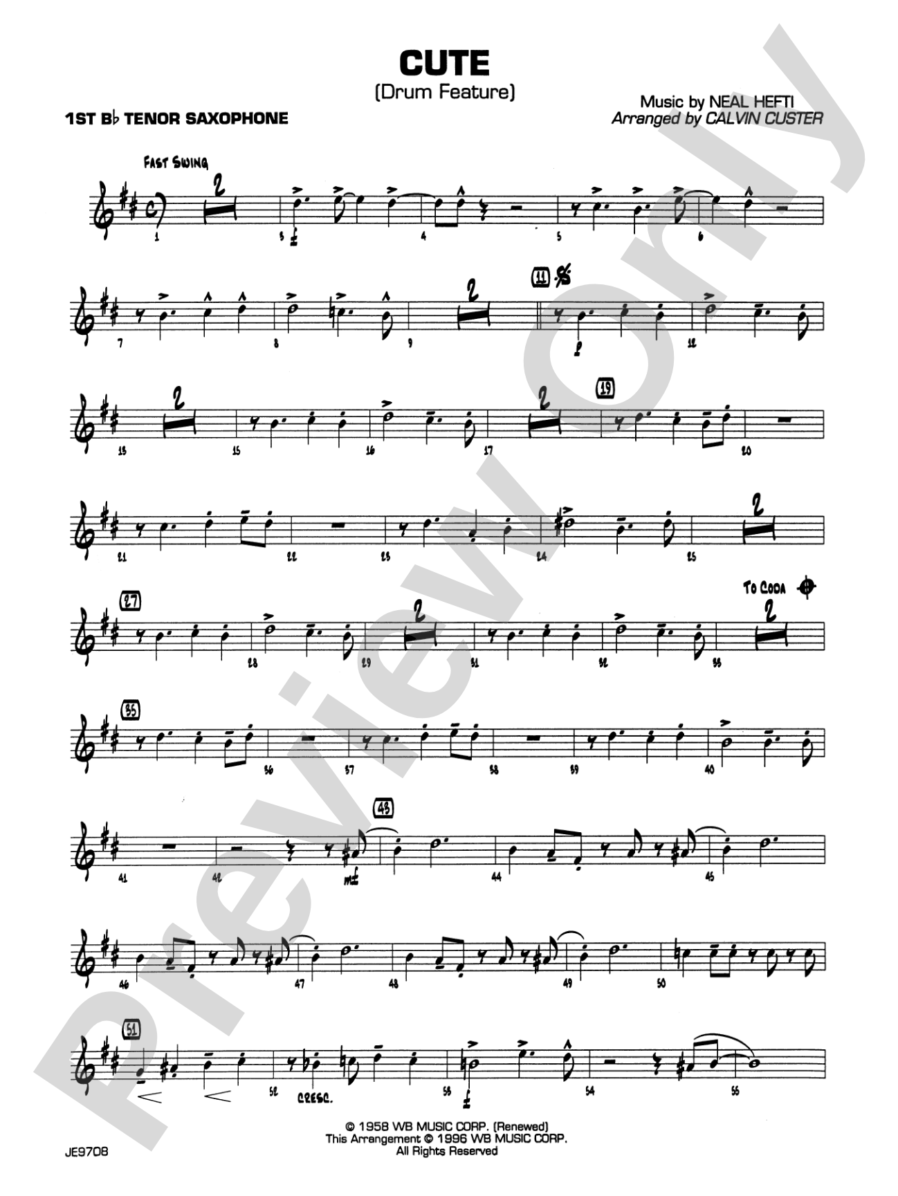 Cute: B-flat Tenor Saxophone
