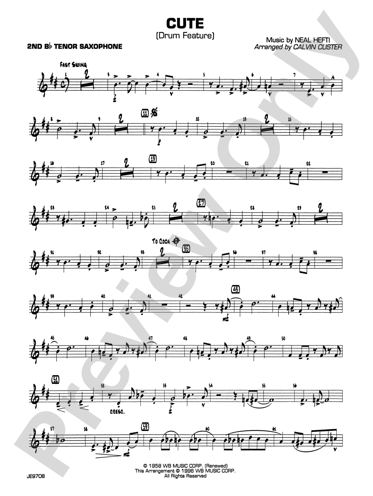Cute: 2nd B-flat Tenor Saxophone